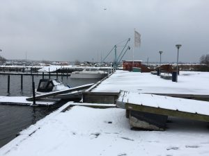 Hvidovre Lystbådehavn, vinter 2017